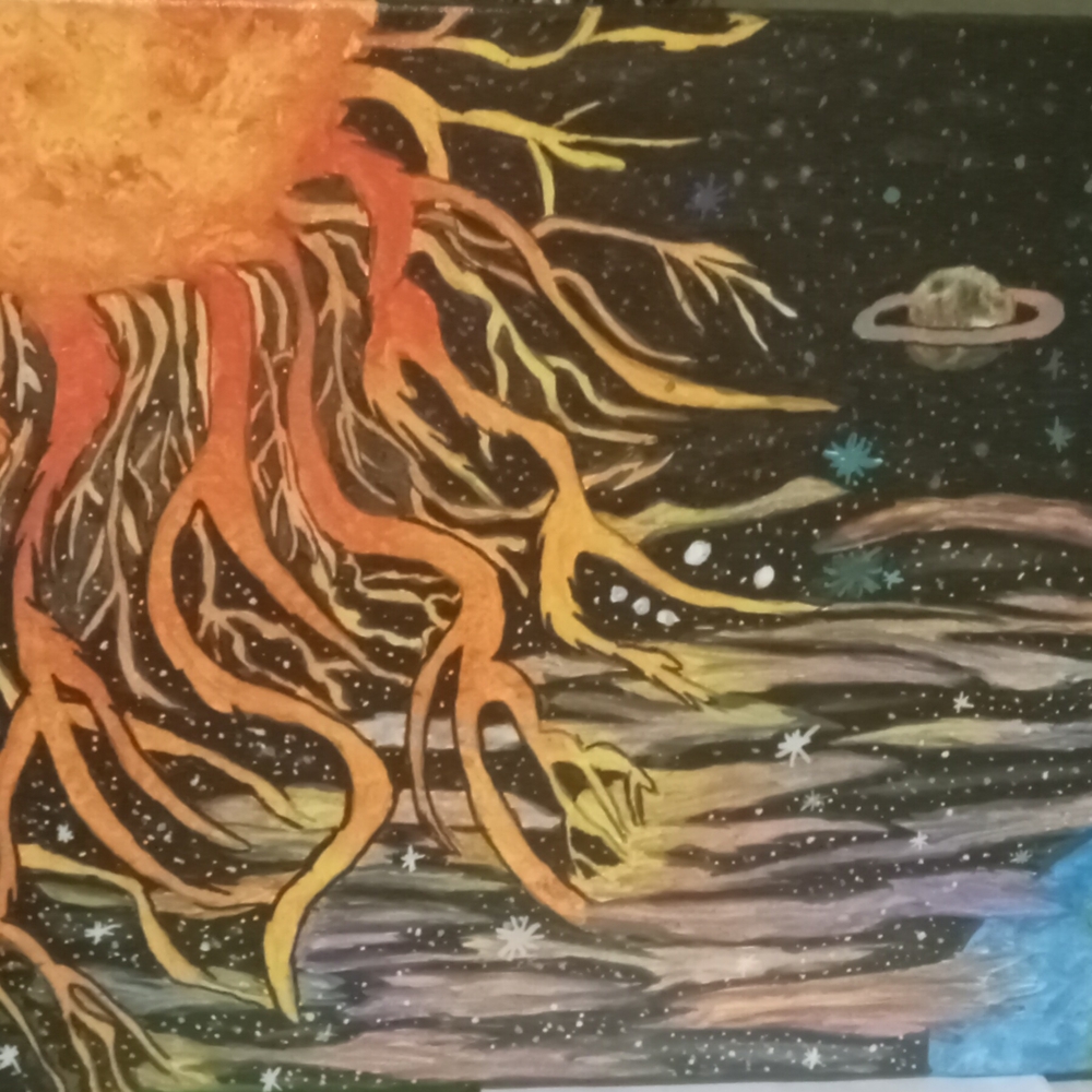 Celestial Sunburst Art Painting